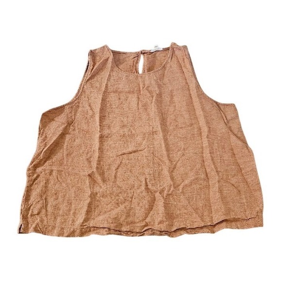 Eileen Fisher Tops - Eileen Fisher Organic Linen Sleeveless Tank Top XL Terracotta Orange